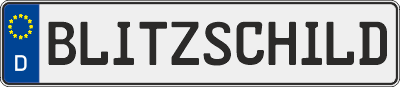 Blitzschilde-geprägte Schilder